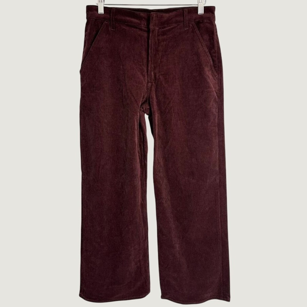 Citizens of Humanity Lina Corduroy Wide Leg Trouser Womens 27 Mahogany Baggy - Picture 2 of 9
